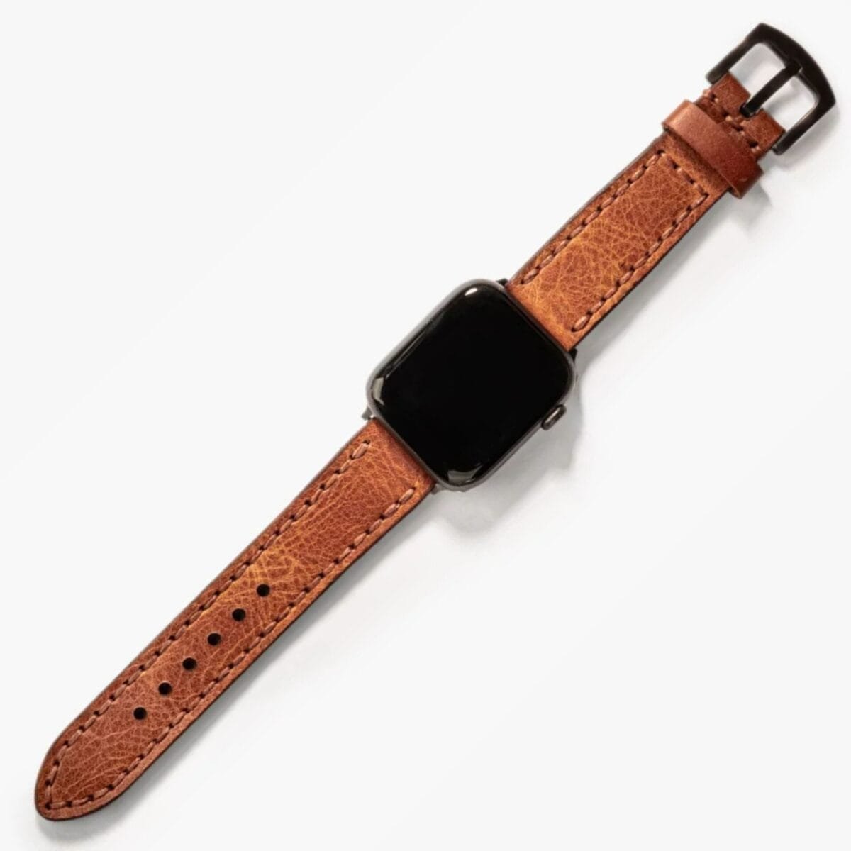 Çift Katlı Deri Apple Watch Kayışı – Camel