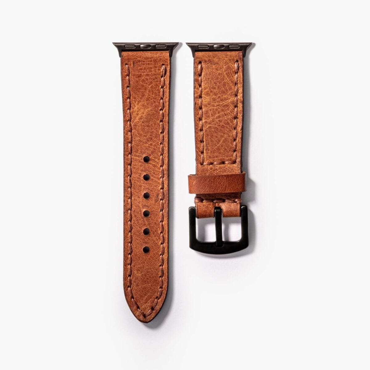 Çift Katlı Deri Apple Watch Kayışı - Camel